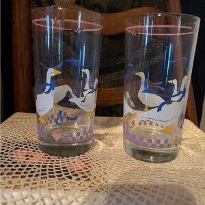vintage Libbey Country Geese glasses, popular in the 1980s.